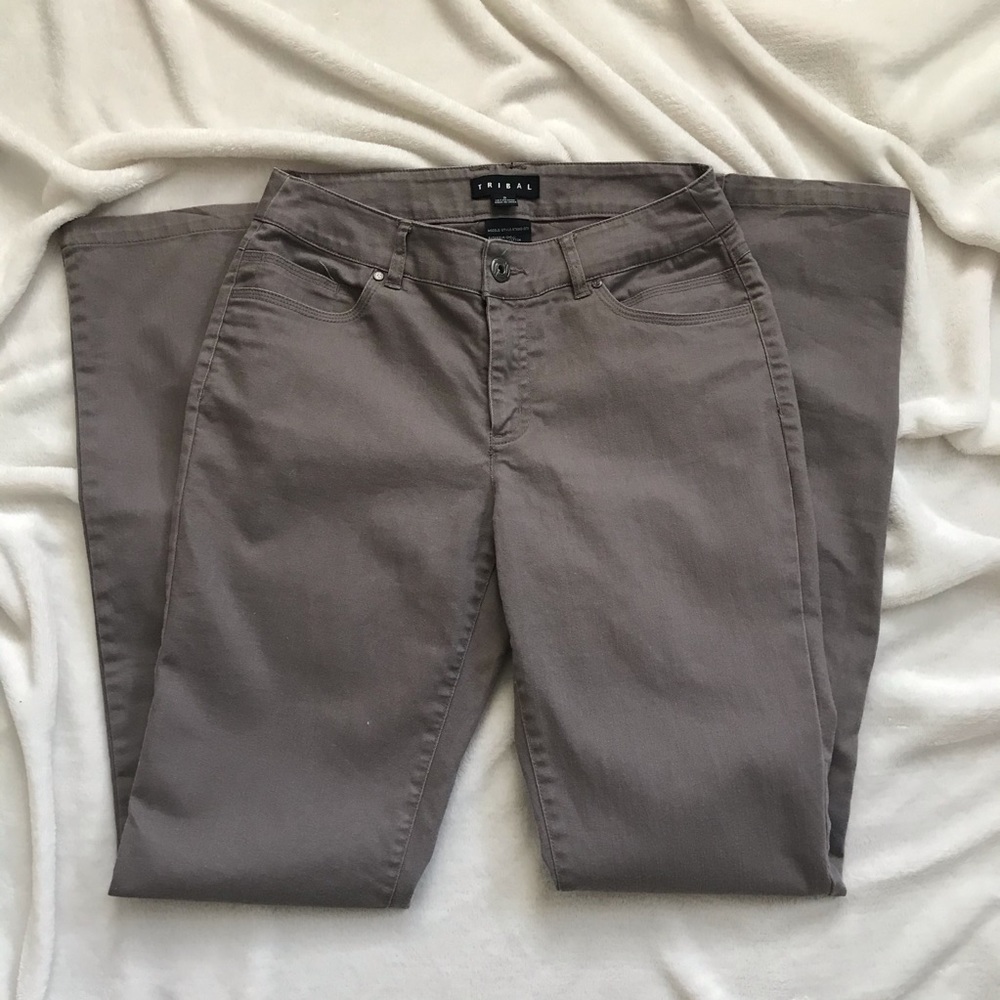 Tribal Brown Straight Leg Pants—2